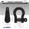 AUTMATCH D Ring Shackles 3/4" Mega Shackle (2 Pack) 68,000Ibs
