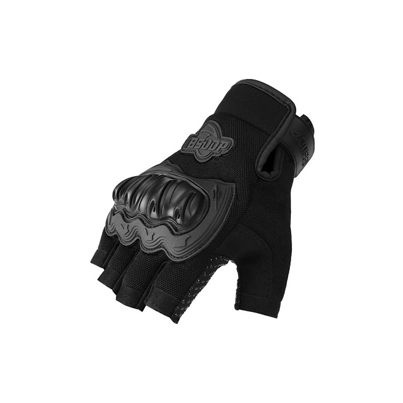 XTRAFAST Tactical Security Gloves Police Fingerless Leather with Protective Padding