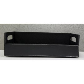 Urban Sombrero Media Storage Box for CDs, DVDs, Games – Foldable Black Organizer with Handles