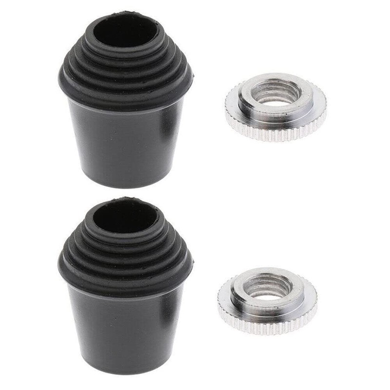 2pcs/set Threaded Bass Drum Spur/Floor Tom Leg Tips Rubber Feet