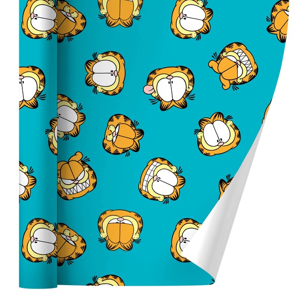 GRAPHICS & MORE Garfield Face Pattern Gift Wrap Wrapping Paper Rolls