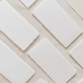 Deckle Papers® Deckle Edges - Tarjetas de invitación de boda hechas a mano, papel de algodón en blanco, tarjetas de notas de negocios, cartulina de acompañante, caligrafía, acuarela texturizada, 150