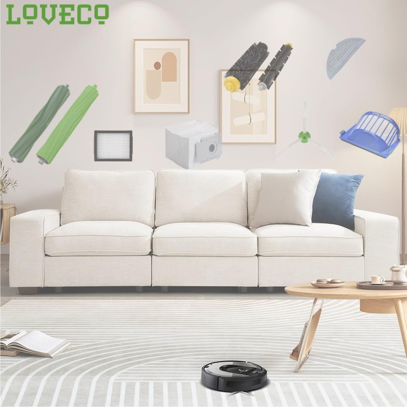 LOVECO Pack of 12 Filters Compatible with iRobot Roomba E