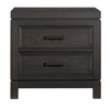 Soho Baby Manchester Premium Soft Closing 2-Drawer Nightstand, Smooth Black