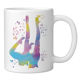 Synchronized Swimming Colorsplash Team Artistic Swim Ceramic Mug, White