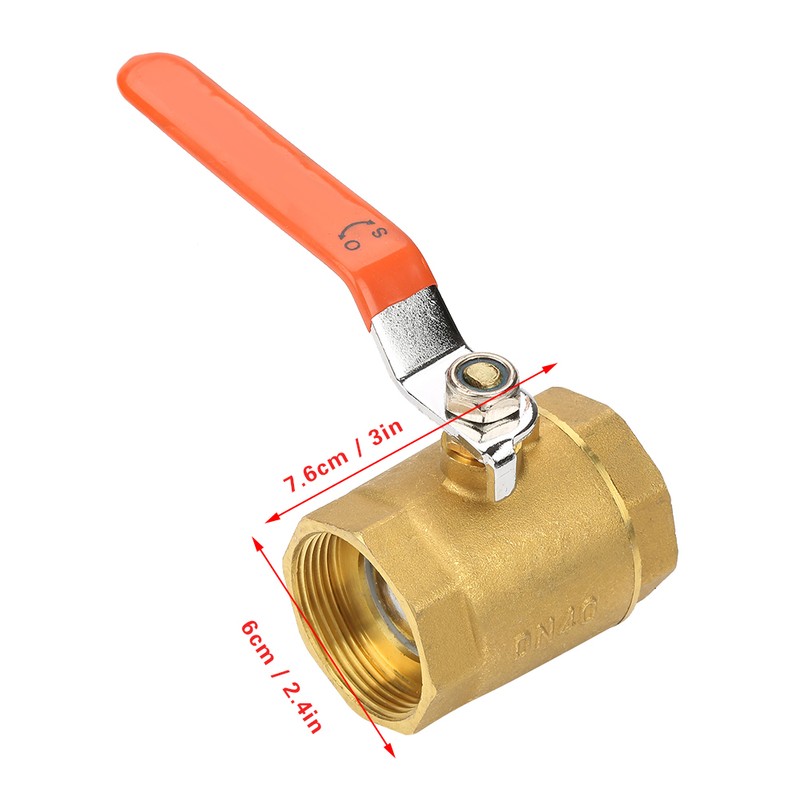 1pc DN40 1-1/2"BSP Brass Pipe Ball Valve 1.6MPa for Water
