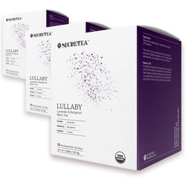 SECRETEA, Lullaby, Organic Lavender & Bergamot Black Tea,100% Real ingredients,15 Sachet Tea Bags (Pack of 3)