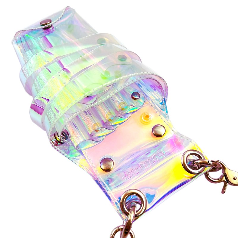 GLASS FROG Glossy Mermaid Sparkle Scissor Case, 7 Inserts, Hairdresser,