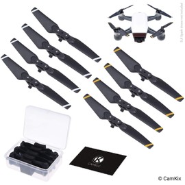 CAMKIX Propellers replacement for DJI Spark - 2 Sets (8 Blades) - With Convenient Storage Box - Quick Release Foldable Wings - Flight Tested Design - Essential Accessory For Your DJI Spark Drone