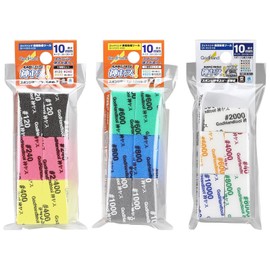 GodHand Kamiyasu Sanding Sponge 10mm Assortment Set 120, 240, 400, 600, 800, 1000, 2000, 4000, 6000, 8000, 10000 Grit Coarse Medium Fine Reusable Pack for Plastic Models 34 Pieces