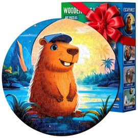 ESC WELT Capybara Wooden Puzzle 300 Pieces - Challenging Thinking Game for Children and Adults - Environmentally Friendly & Fun Learning Toy - Challenging Game - Wooden Thinking Game