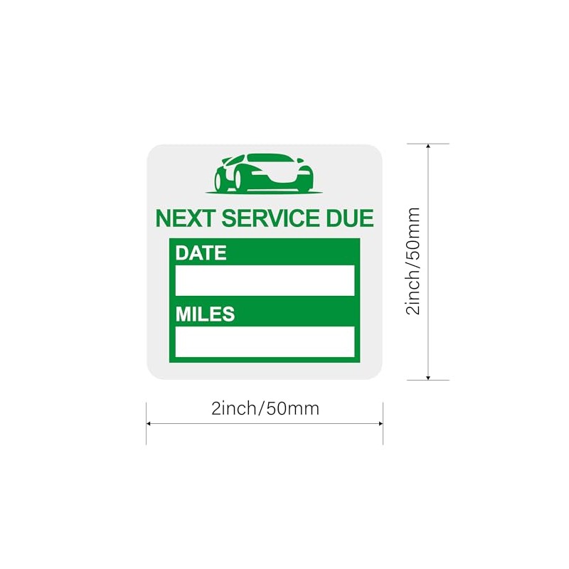 Oil Change Stickers Static Cling, MeshaKippa Green 60pcs Clear Oil