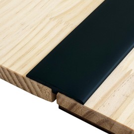 ZEYUE Flexible PVC T-Molding Transition Strips for Hard Wood Floor,Laminate,Tile,LVP. Vinyl Flooring Edging Trim 118" L × 1.97" W,Black