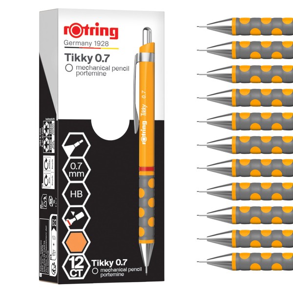Rotring Tikky Mechanical Pencil | HB 0.7 mm | Marigold