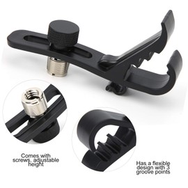 Adjustable Drum Microphone Clip, Shockproof Mount for Tom Microphone Set, Snare Drum Clamp, 4 Pieces, Ideal for Music Lovers