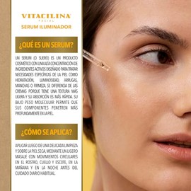 VITACILINA Serum Iluminador con VITAMINA C, NIACINAMIDA y ALPHA ARBUTIN 30 mL, Ilumina y Unifica el Tono, Ayuda a Reducir Manchas. Da y Noche