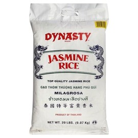 Dynasty Jasmine Rice, Vegan, 20 LB (Pack Of 1)