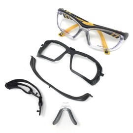 OnGuard Rx - Gafas de seguridad, color negro y amarillo, con protección contra el polvo, talla pequeña OG225S de 55 mm