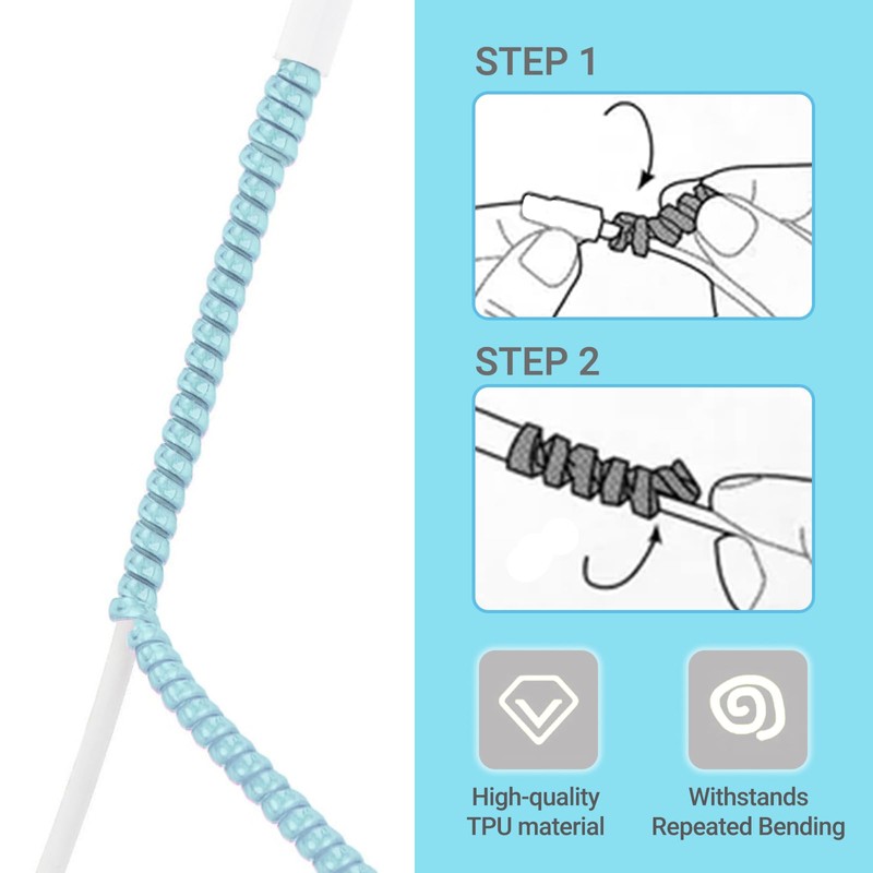 Oxygen Tubing Support Crimp Straightener - Anti Kink Hose Organizer