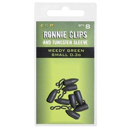 ESP Ronnie Clips And Tungsten Sleeve Weedy Green Qty 8 (Small)
