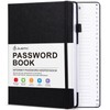 JUBTIC Password Book with Individual Alphabetical Tabs, 7"x10" Internet Password