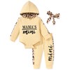 MINIFEIKO Baby Girl Outfit Infant Hoodie Romper Long Sleeve Leopard