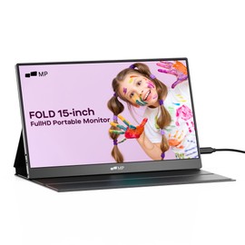 Mobile Pixels New Fold Portable Monitor 15.6'' FHD 1080p Travel Monitor for Laptop,Plug and Play,Laptop Screen Extender Monitor Compatible with macOS/Windows/Android/Switch (Protective Cover Included)