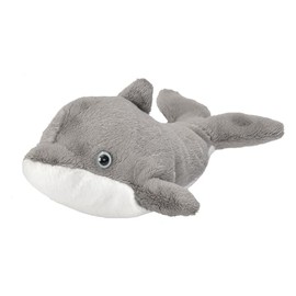 Wild Republic Pocketkins Eco Dolphin, Stuffed Animal, 5 Inches, Plush Toy, Made from Recycled Materials, Eco Friendly