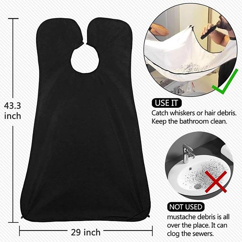 SYGELER Premium Beard Bib Apron - Waterproof Shaving Apron with
