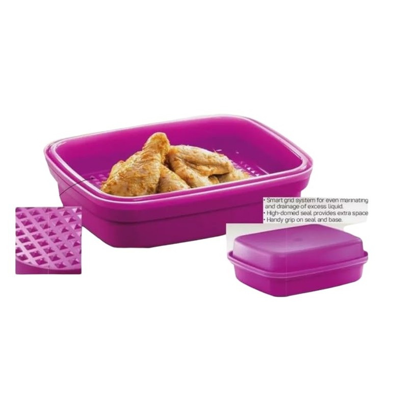 Tupperware Large Season Serve Marinating Container with Mini Sifter in