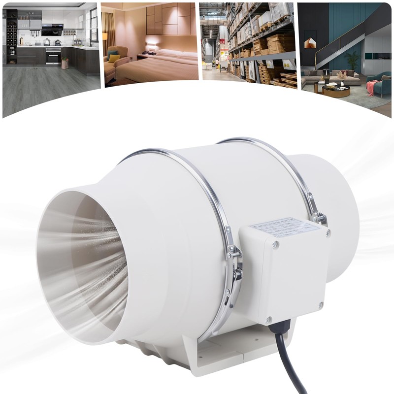 6 Inch Inline Duct Fan, 75W 540m ³/h Efficiency Air
