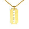U7 Razor Blade Pendant with Chain Stainless Steel Necklace Razor
