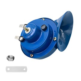 Ohleats 1 PCS Super Loud Car Horns, 12V Waterproof Air Horns Electric Snail Horn, 300DB Train Horns for Vehicle, Motorcycle, Truck, Bike, Boat, Universal Car Accessories (Blue-1PCS)