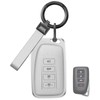 for Lexus Key Fob Cover, Premium Aluminum and Leather Protective