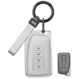 for Lexus Key Fob Cover, Premium Aluminum and Leather Protective Case