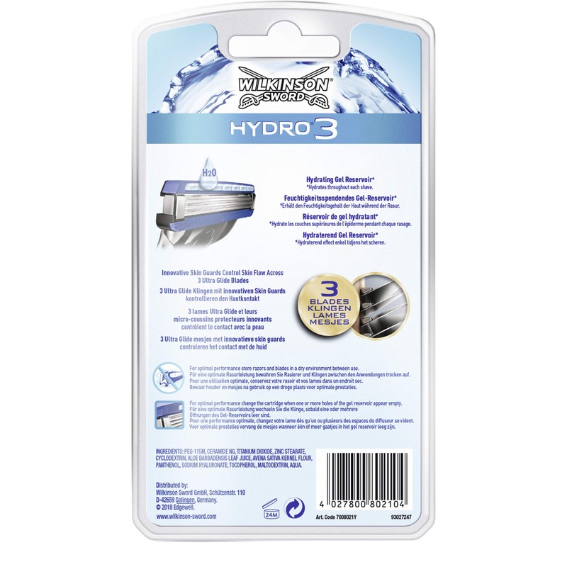 Wilkinson Sword Hydro Herren Rasierer mit 8 Ersatzklingen