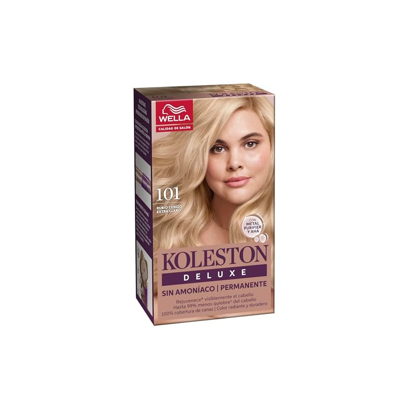 Koleston Deluxe Tinte Permanente Sin Amoniaco 101 Rubio Cenizo Extra