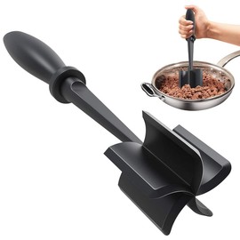 Mince Meat Masher Heat Resistant Meat Chopper with Non-Slip Handle Multifunctional Masher and Mix Hamburger Chopper Nylon Ground Beef Masher for Hamburger Meat, Minced Meat, Butter, Potato (1pc)