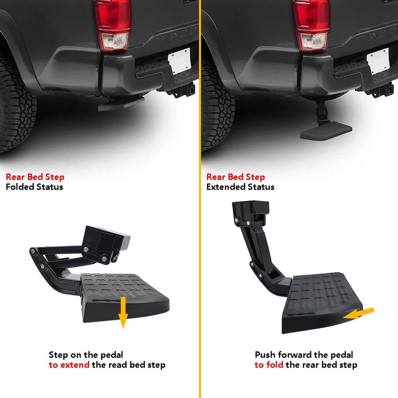 Rear Bed Step Retractable Bumper Step | Fit for 1999-2016