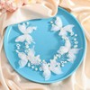 Campsis Butterfly Flower Girl Headpiece White Crystal Wedding Hair Band