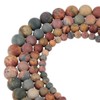 Natural Matte 6mm Picasso Jasper Stone Beads Gemstone Round Loose
