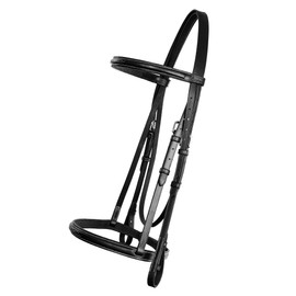 Exion Hunter Bridle with Laced Reins | English Bridle for Horse | Color Black, Size Cob