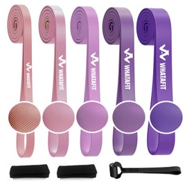 WHATAFIT Resistance Bands, Pull Up Assistance Bands, Exercise Bands, Workout Bands Set for Men and Women Home Fitness, Body Stretching, Strength Training, Physical Therapy