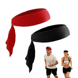 Unisex Sports Headbands – 2-Pack Non-Slip Head Tie for Men & Women, Soft & Breathable Sweatbands for Running, Yoga, Tennis, Cycling, and Fitness Workouts