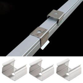 EMSea 50pcs Rope Light Mounting Clips Stainless Steel LED Rope Light Holder Strip Light Channel Clip for 9.5-12mm LED Strips(13x11 x9mm)