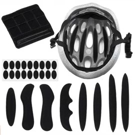 SSZYMAOYI Helmet Inner Pad, Size Adjustment, Sponge, Set of 27, Black, Protective Pad, Helmet Sponge, Shock Absorption, Easy Replacement, Inner Pad for Bicycles, Electric Cars, Motorcycles, Helmets,