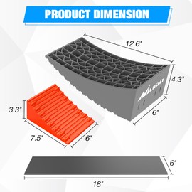 Nilight RV Leveler - 2 Pack Camper Leveling Blocks Ramp Support Dual Axles, Up to 35,000lbs, Fast RV Accessories Leveling System for Travel Trailer, Motorhome - Orange