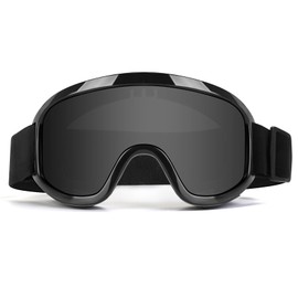 Jeemeele Motorcycle Goggles, Dirt Bike Goggles ATV Motocross Goggles Riding Ski Helmet Goggles UV400 Dustproof Windproof (Smoke)