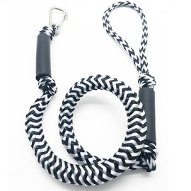 AIXXCUVQ 2pcs/Set Dock Line Rope Wide Range of Uses Easy to Fix and Expandable Mooring Rope for Boat Dock Line with Hook, red Black