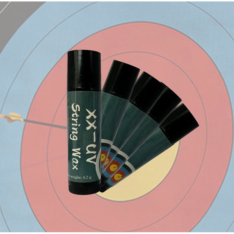 xx-uv 5-Pack Archery String Wax with Leather Applicator – Protective